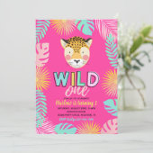 Invitation Wild One Cheetah | Invitation de Cheeta (Debout devant)