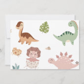 Invitation Wild One Cute Dinosaur 1er anniversaire de fête Ph (Dos)