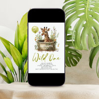 Wild One Cute Giraffe 1er anniversaire Photo Anima