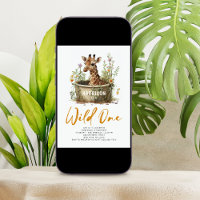 Wild One Cute Giraffe 1er anniversaire Photo Anima