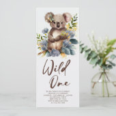 Invitation Wild One Cute Koala 1er Anniversaire Photo Animal (Debout devant)