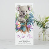 Invitation Wild One Cute Koala 1er Anniversaire Photo Animal (Debout devant)