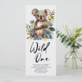 Invitation Wild One Cute Koala 1er Anniversaire Photo Animal (Debout devant)
