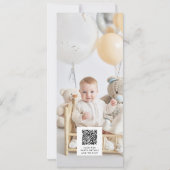 Invitation Wild One Cute Koala 1er Anniversaire Photo Animal (Dos)