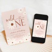 Invitation Wild One Daisy 1er anniversaire