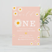 Invitation Wild One Daisy Boho Anniversaire Bash | Anniversai (Debout devant)