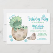 Invitation Wild One Dinosaur Triceratops Boy's 1st Birthday (Devant)