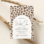 Invitation Wild One Empreinte de léopard 1er anniversaire
