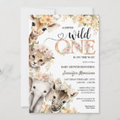 Invitation Wild One est sur le chemin | Baby shower Safari fi (Devant)