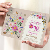 Invitation Wild One Fleur sauvage Butterflies 1er anniversair