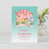 Invitation Wild One Florida Style 1er anniversaire (Debout devant)