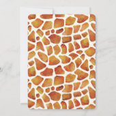 Invitation WILD ONE girafe premier anniversaire zoo de fête (Dos)