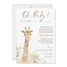 Wild One Giraffe Blanc Floral Genre Neutre Bébé