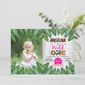 Invitation Wild one girl 1er anniversaire (Debout devant)