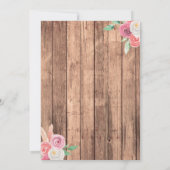 Invitation Wild ONE Girls Antlers Fleurs d'anniversaire (Dos)