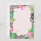 Invitation Wild One Jungle Animaux Baby shower Feuille (Dos)