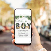 Invitation Wild One Jungle Gold Baby shower garçon