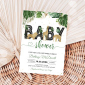 Invitation Wild One Jungle or Baby shower Safari