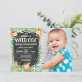 Invitation Wild One Jungle Première fête d'anniversaire Photo (Debout devant)