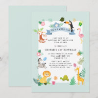 Wild One Jungle Safari Animaux 1er anniversaire