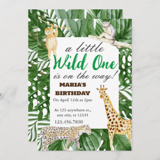 Invitation Wild One Jungle Safari Anniversaires de enfants ca