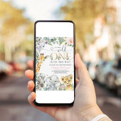 Invitation Wild One Jungle Safari Baby shower fille