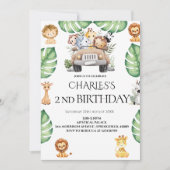 Invitation Wild One Jungle Safari Birthday for Boys (Devant)