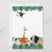 Invitation Wild One Jungle Safari premier anniversaire (Dos)