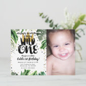 Invitation Wild One King of Things Crown 1st Birthday Party (Debout devant)