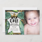 Invitation Wild One King of Things Crown 1st Birthday Party (Devant)