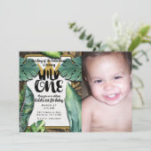 Invitation Wild One King of Things Crown 1st Birthday Party (Debout devant)