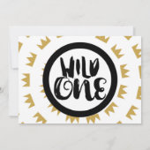Invitation Wild One King of Things Crown 1st Birthday Party (Dos)