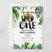 Invitation Wild One King of Things Crown 1st Birthday Photo (Devant)