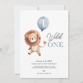 Invitation Wild One Lion 1er anniversaire (Devant)