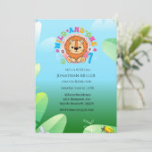 Invitation Wild One Lion 1ère fête d'anniversaire (Debout devant)