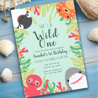 Wild One mignon Sea Animaux Anniversaires de enfan