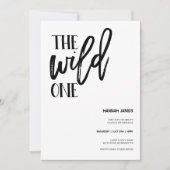 Invitation Wild One Modern Photo 1er anniversaire (Devant)