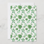 Invitation Wild One Modern Tropical Green 1er anniversaire (Dos)