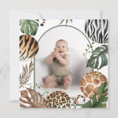 Invitation Wild One moderne genre Neutre 1er anniversaire (Dos)