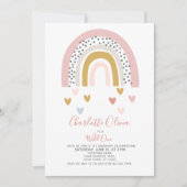 Invitation Wild One Muted Rainbow Girl's 1st Birthday Party (Devant)