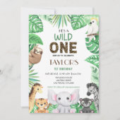 Invitation Wild One Neutral Celebration - Safari Adventure!