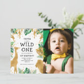 Invitation Wild One Photo Safari 1er anniversaire (Debout devant)