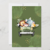 Invitation Wild One Photo Safari Animaux Anniversaire (Dos)