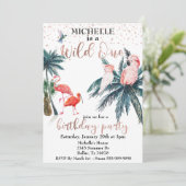 Invitation Wild One Rose Gold Oiseaux tropicaux Jungle (Debout devant)