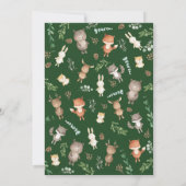 Invitation Wild One Rustic Woodland Forest Animaux Anniversai (Dos)