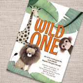 Invitation Wild One Safari Animals 1st Birthday Party