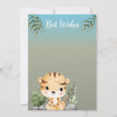 Invitation Wild One Safari Animals Cute Tiger 1st Birthday (Dos)