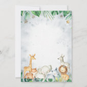 Invitation Wild One Safari Animaux 1er anniversaire Invitatio (Dos)