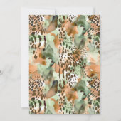 Invitation Wild One Safari Animaux 1er anniversaire Invitatio (Dos)