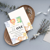 Invitation Wild One Safari Animaux Anniversaire Fête Invitati